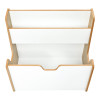 Ραφιέρα Crane pakoworld φυσικό-λευκό mdf 57x34x55εκ ** Ραφιέρα Crane pakoworld φυσικό-λευκό mdf 57x34x55εκ **