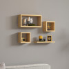 Ραφιέρα Babine pakoworld μελαμίνη σε oak απόχρωση 84x15x44εκ **