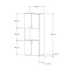 Στήλη Guzel pakoworld σε καρυδί απόχρωση 60x31.4x140εκ ** Στήλη Guzel pakoworld σε καρυδί απόχρωση 60x31.4x140εκ **