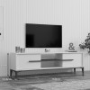 Έπιπλο τηλεόρασης Eslem pakoworld λευκό με καρυδί 160x34,6x48,1εκ ** Έπιπλο τηλεόρασης Eslem pakoworld λευκό με καρυδί 160x34,6x48,1εκ **