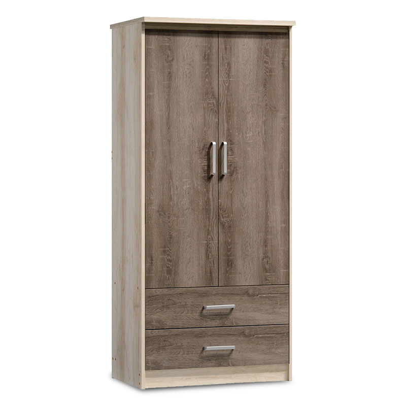 Ντουλάπα ρούχων δίφυλλη OLYMPUS pakoworld χρώμα castillo-toro 81x57x183εκ ** Ντουλάπα ρούχων δίφυλλη OLYMPUS pakoworld χρώμα castillo-toro 81x57x183εκ **