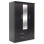 Ντουλάπα ρούχων τρίφυλλη OLYMPUS pakoworld χρώμα wenge 120x57x183εκ **