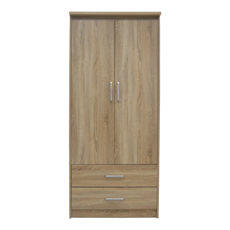 Ντουλάπα ρούχων δίφυλλη OLYMPUS pakoworld σε sonoma απόχρωση 81x57x183εκ ** Ντουλάπα ρούχων δίφυλλη OLYMPUS pakoworld σε sonoma απόχρωση 81x57x183εκ **