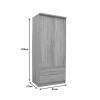Ντουλάπα ρούχων δίφυλλη OLYMPUS pakoworld σε sonoma απόχρωση 81x57x183εκ ** Ντουλάπα ρούχων δίφυλλη OLYMPUS pakoworld σε sonoma απόχρωση 81x57x183εκ **