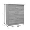 Συρταριέρα OLYMPUS pakoworld με 4 συρτάρια σε sonoma απόχρωση 80.5x40x95εκ ** Συρταριέρα OLYMPUS pakoworld με 4 συρτάρια σε sonoma απόχρωση 80.5x40x95εκ **