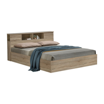 Κρεβάτι OLYMPUS pakoworld σε sonoma απόχρωση 140x200εκ **