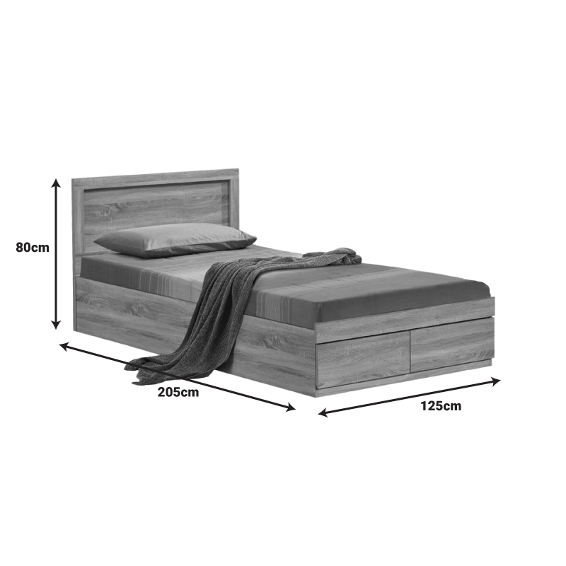 Κρεβάτι Olympus pakoworld με συρτάρι σε sonoma απόχρωση 120x200εκ ** Κρεβάτι Olympus pakoworld με συρτάρι σε sonoma απόχρωση 120x200εκ **
