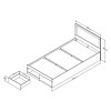 Κρεβάτι Olympus pakoworld με συρτάρι σε wenge απόχρωση 100x200εκ ** Κρεβάτι Olympus pakoworld με συρτάρι σε wenge απόχρωση 100x200εκ **