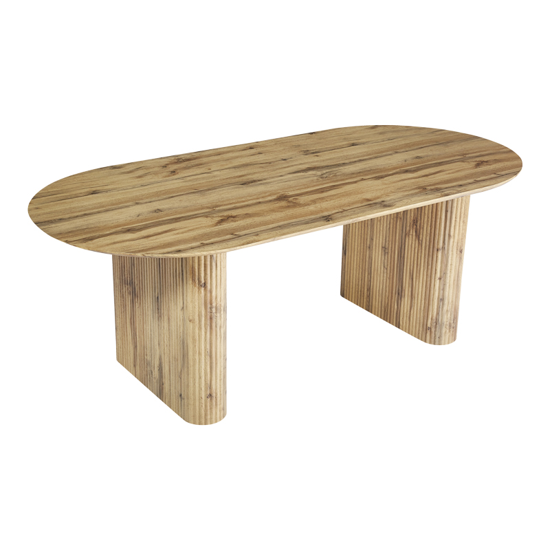 Τραπέζι Nembou pakoworld mdf σε oak απόχρωση 210x100x76εκ **