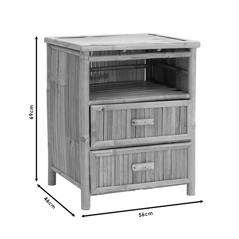 Κομοδίνο Ofra pakoworld bamboo φυσικό 56x46x69εκ ** Κομοδίνο Ofra pakoworld bamboo φυσικό 56x46x69εκ **