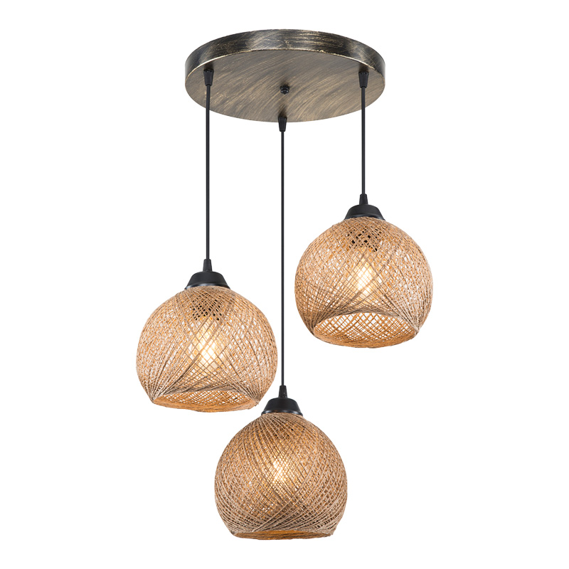 Φωτιστικό οροφής τρίφωτο PWL-1121 pakoworld Ε27 καφέ Φ40x75εκ ** Φωτιστικό οροφής τρίφωτο PWL-1121 pakoworld Ε27 καφέ Φ40x75εκ **