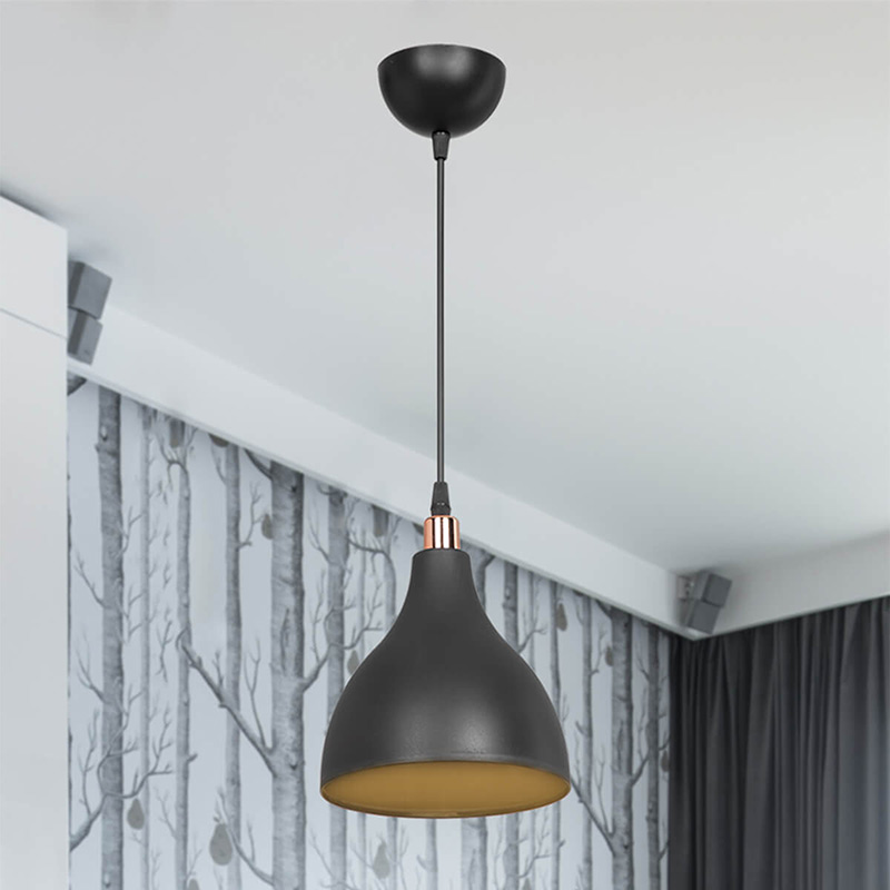 Φωτιστικό οροφής μονόφωτο Lofty pakoworld Ε27 μαύρο Φ18x22εκ ** Φωτιστικό οροφής μονόφωτο Lofty pakoworld Ε27 μαύρο Φ18x22εκ **