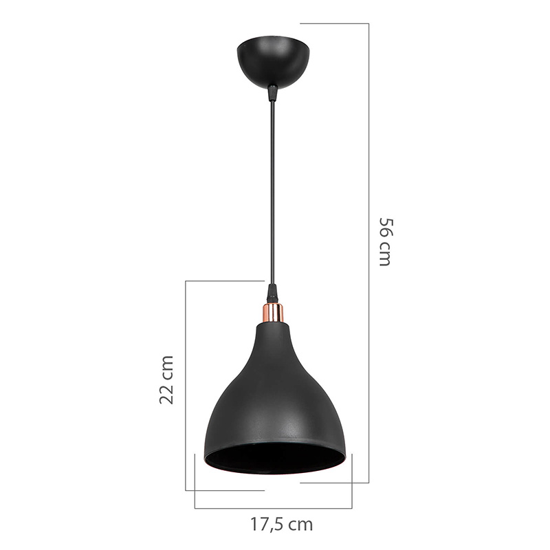 Φωτιστικό οροφής μονόφωτο Lofty pakoworld Ε27 μαύρο Φ18x22εκ ** Φωτιστικό οροφής μονόφωτο Lofty pakoworld Ε27 μαύρο Φ18x22εκ **
