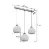 Φωτιστικό οροφής τρίφωτο PWL-0973 II pakoworld Ε27 χρυσό 50x18x85εκ **
