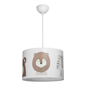 Παιδικό φωτιστικό οροφής Safari pakoworld led E27 πολύχρωμο PVC Φ30x20εκ **