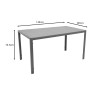 Τραπέζι Nares pakoworld αλουμίνιο ανθρακί-plywood φυσικό 140x80x72.5εκ **