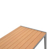 Τραπέζι Nares pakoworld αλουμίνιο ανθρακί-plywood φυσικό 180x90x72.5εκ ** Τραπέζι Nares pakoworld αλουμίνιο ανθρακί-plywood φυσικό 180x90x72.5εκ **