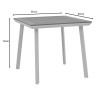 Τραπέζι Synergy pakoworld αλουμίνιο λευκό-plywood φυσικό 80x80x74εκ ** Τραπέζι Synergy pakoworld αλουμίνιο λευκό-plywood φυσικό 80x80x74εκ **