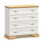 Συρταριέρα Jaden pakoworld 4ων συρταριών golden oak-λευκό antique 93,5x39x88,5εκ **