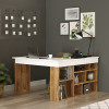 Γραφείο γωνιακό Rosaline pakoworld λευκό-oak 120x129x72εκ ** Γραφείο γωνιακό Rosaline pakoworld λευκό-oak 120x129x72εκ **
