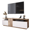 Έπιπλο τηλεόρασης Elana pakoworld sonoma-λευκό 150x29.5x46.3εκ **