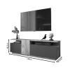 Έπιπλο τηλεόρασης Elana pakoworld sonoma-λευκό 150x29.5x46.3εκ **