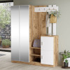 Έπιπλο εισόδου Doorse pakoworld μελαμίνης λευκό-oak 147.5x35x180εκ ** Έπιπλο εισόδου Doorse pakoworld μελαμίνης λευκό-oak 147.5x35x180εκ **