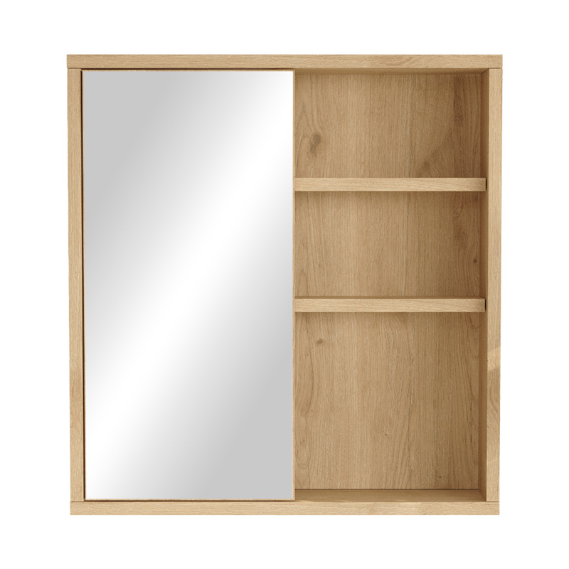 Ντουλάπι μπάνιου Bagno με καθρέπτη pakoworld oak 60x14.5x63.6εκ ** Ντουλάπι μπάνιου Bagno με καθρέπτη pakoworld oak 60x14.5x63.6εκ **