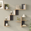 Ραφιέρα τοίχου Verso pakoworld oak με ανθρακί 99,4x14,5x103εκ ** Ραφιέρα τοίχου Verso pakoworld oak με ανθρακί 99,4x14,5x103εκ **