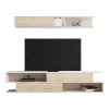Σύνθετο σαλονιού Brick pakoworld σε sonoma oak-κρεμ απόχρωση 240x40x50.4εκ **