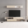 Σύνθετο σαλονιού Brick pakoworld σε sonoma oak-κρεμ απόχρωση 240x40x50.4εκ **