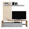 Σύνθετο σαλονιού Neo pakoworld σε oak-γκρι απόχρωση 190x40x200εκ ** Σύνθετο σαλονιού Neo pakoworld σε oak-γκρι απόχρωση 190x40x200εκ **