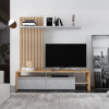 Σύνθετο σαλονιού Neo pakoworld σε oak-γκρι απόχρωση 190x40x200εκ ** Σύνθετο σαλονιού Neo pakoworld σε oak-γκρι απόχρωση 190x40x200εκ **
