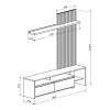 Σύνθετο σαλονιού Neo pakoworld σε oak-γκρι απόχρωση 190x40x200εκ ** Σύνθετο σαλονιού Neo pakoworld σε oak-γκρι απόχρωση 190x40x200εκ **