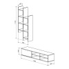 Σύνθετο σαλονιού Sarona pakoworld oak 150x35x160εκ ** Σύνθετο σαλονιού Sarona pakoworld oak 150x35x160εκ **