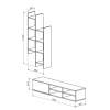 Σύνθετο σαλονιού Sarona pakoworld oak 150x35x160εκ ** Σύνθετο σαλονιού Sarona pakoworld oak 150x35x160εκ **