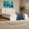 Κρεβάτι διπλό Lucabel pakoworld κρεμ 160x200εκ **
