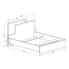 Κρεβάτι διπλό Lucabel pakoworld κρεμ 160x200εκ **