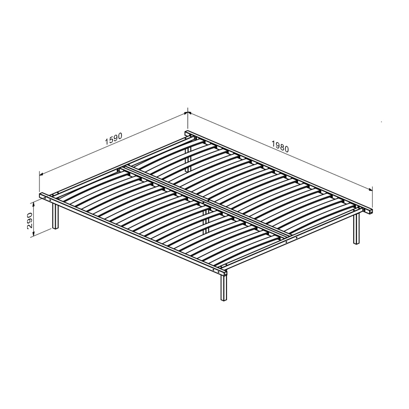 Κρεβάτι διπλό Lucabel pakoworld κρεμ 160x200εκ **