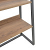 Βιβλιοθήκη Ryder pakoworld καρυδί-μαύρο 75x36x185εκ **