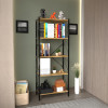 Βιβλιοθήκη Bimblem pakoworld oak με μαύρο μέταλλο 60x30x150εκ ** Βιβλιοθήκη Bimblem pakoworld oak με μαύρο μέταλλο 60x30x150εκ **