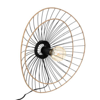 Φωτιστικό τοίχου-απλίκα Alara pakoworld E27 40W χρυσό-μαύρο Φ45x11εκ **