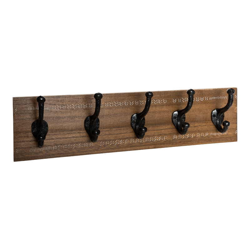 Κρεμάστρα Terty pakoworld mdf σε καρυδί απόχρωση 50x8.5x13εκ **