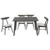 Tραπεζαρία Benson - Orlean pakoworld σετ 5τμχ rustic grey-ύφασμα γκρι 120x75x75εκ ** Tραπεζαρία Benson - Orlean pakoworld σετ 5τμχ rustic grey-ύφασμα γκρι 120x75x75εκ **