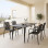 Τραπεζαρία Heven Vista pakoworld σετ 5τεμ μαύρο αλουμίνιο 150x80x72εκ **