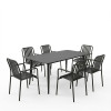 Τραπεζαρία Heven Vista pakoworld σετ 7τεμ μαύρο αλουμίνιο 150x80x72εκ ** Τραπεζαρία Heven Vista pakoworld σετ 7τεμ μαύρο αλουμίνιο 150x80x72εκ **