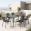 Τραπεζαρία Heven Vista pakoworld σετ 7τεμ μαύρο αλουμίνιο 150x80x72εκ **