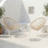Σαλόνι Εξωτερικού Χώρου Acapulco pakoworld  Σετ 3τεμ pe rattan σε φυσική απόχρωση με λευκό μέταλλο Φ50x52εκ **