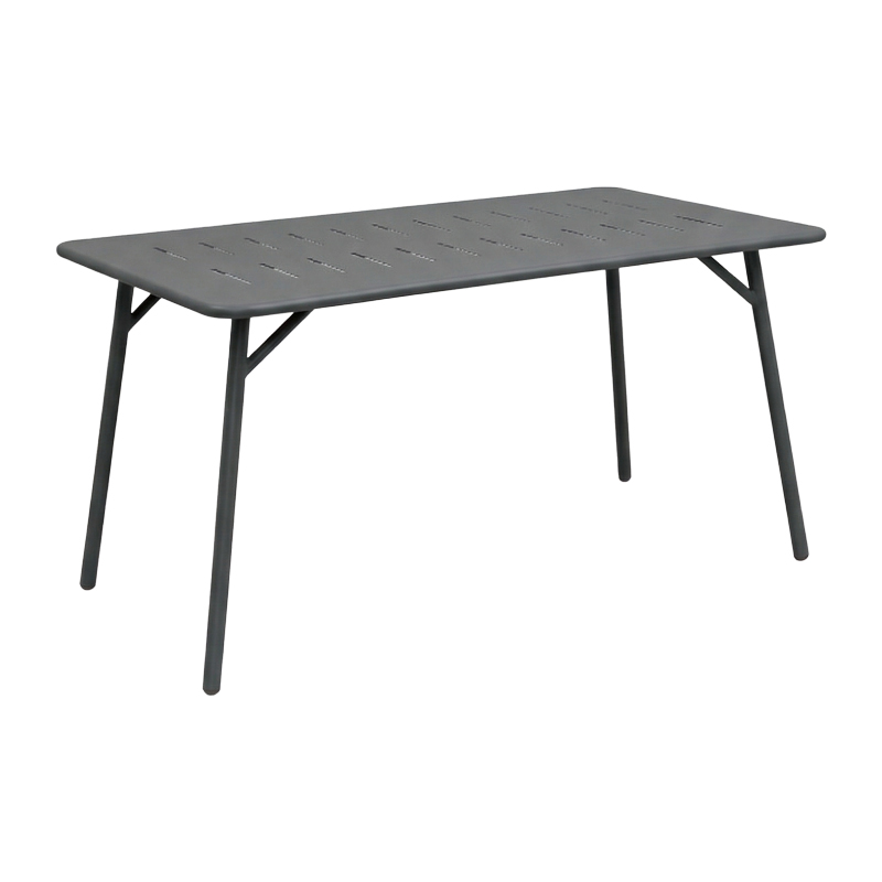 Τραπεζαρία Moraja Deraby Ι pakoworld σετ 5τεμ μαύρο μέταλλο 140x80x72εκ **