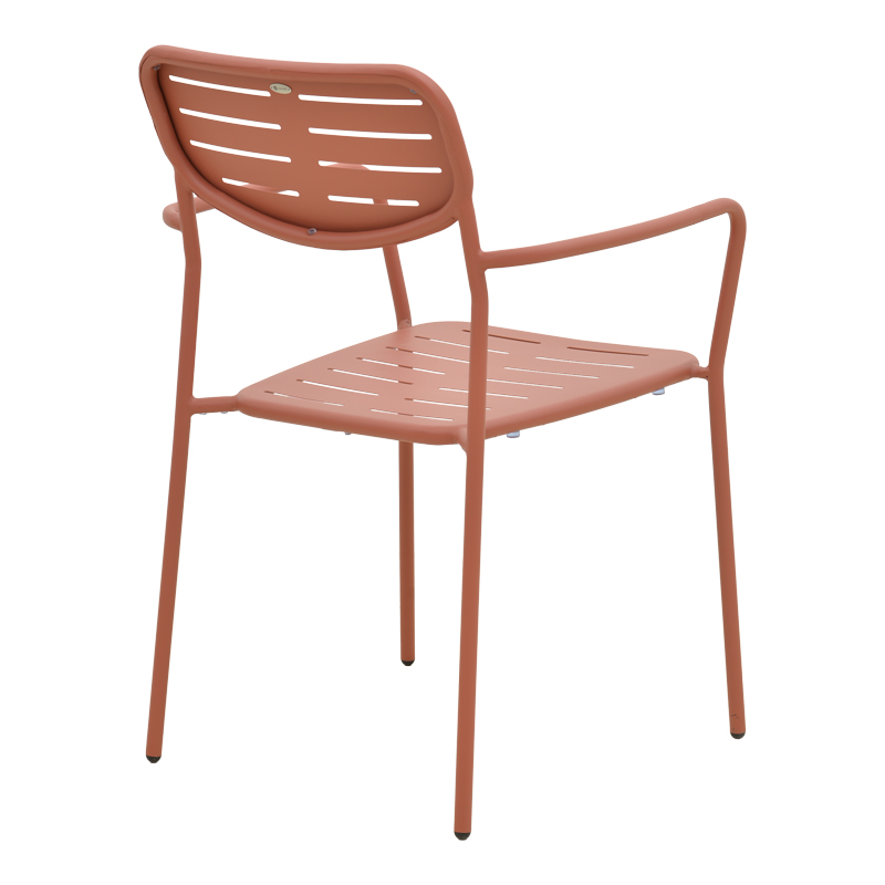 Τραπεζαρία Moraja Deraby pakoworld σετ 5τεμ terracotta μέταλλο 140x80x72εκ ** Τραπεζαρία Moraja Deraby pakoworld σετ 5τεμ terracotta μέταλλο 140x80x72εκ **